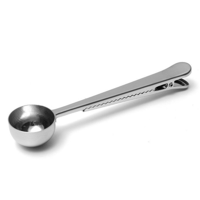 2pcs Silver Stainless Steel Ground Coffee Tea Measuring Scoop Spoon