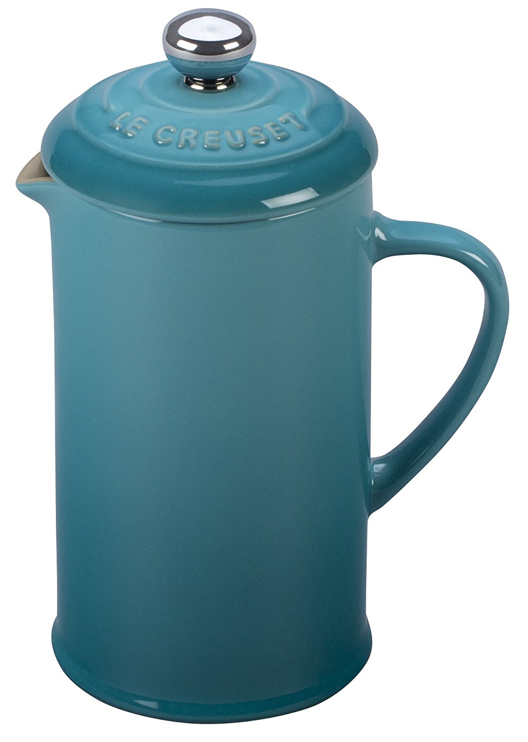 Le Creuset of America Stoneware Petite French Press, 12 oz, Cherry N6