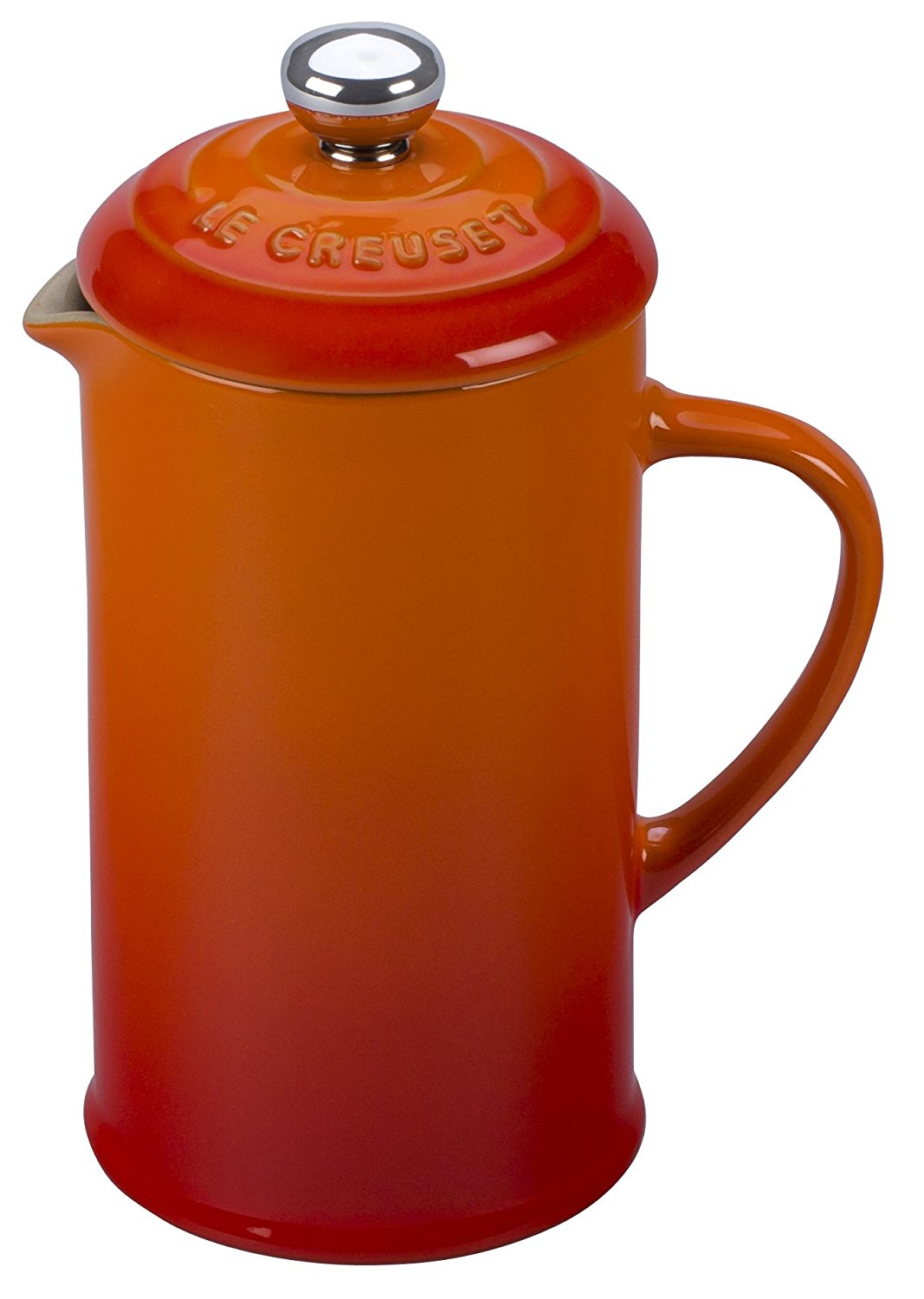 Le Creuset of America Stoneware Petite French Press, 12 oz, Cherry N8