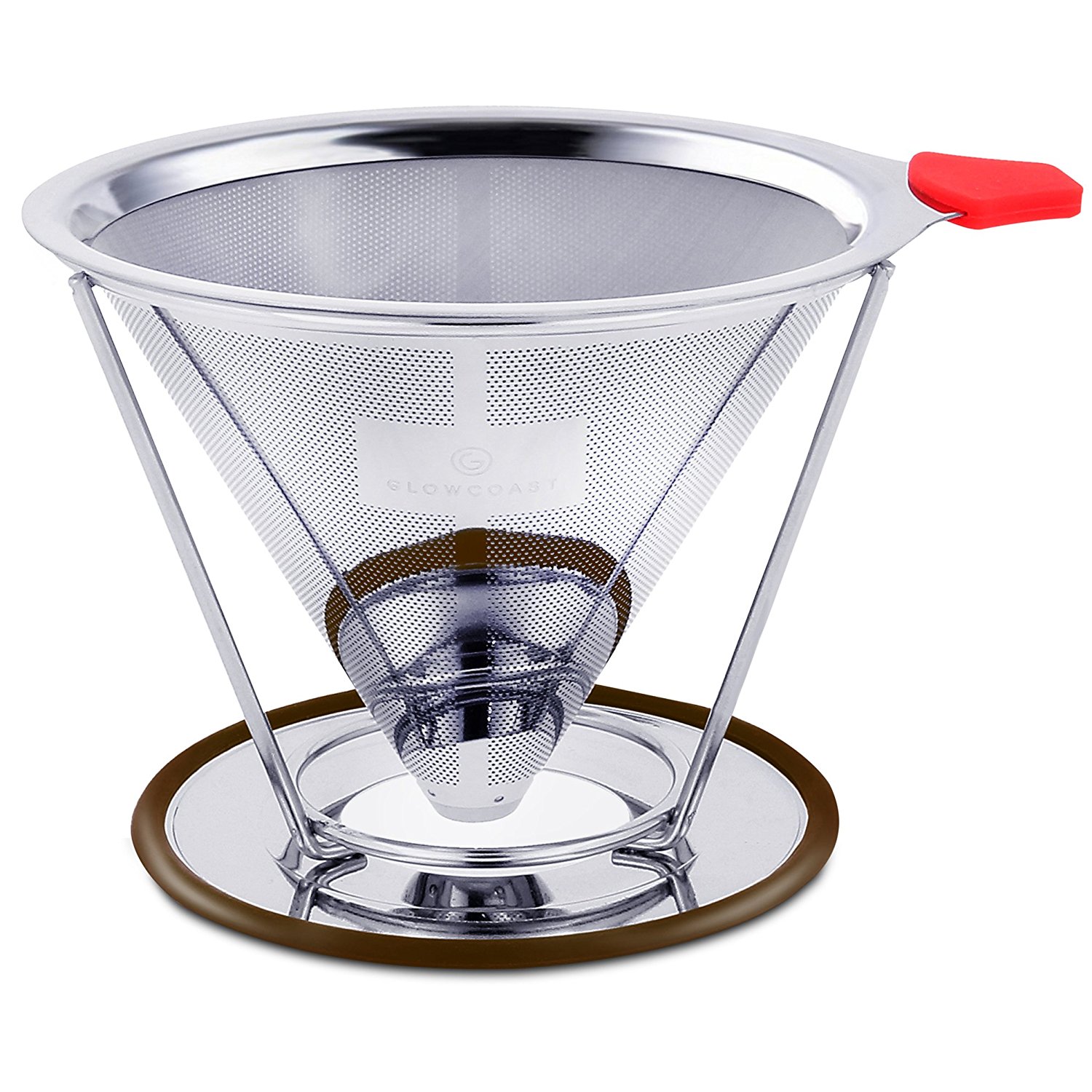 Pour Over Coffee Filter Makes Richer Flavored Coffee Reusable Cone Dripper Works with Chemex