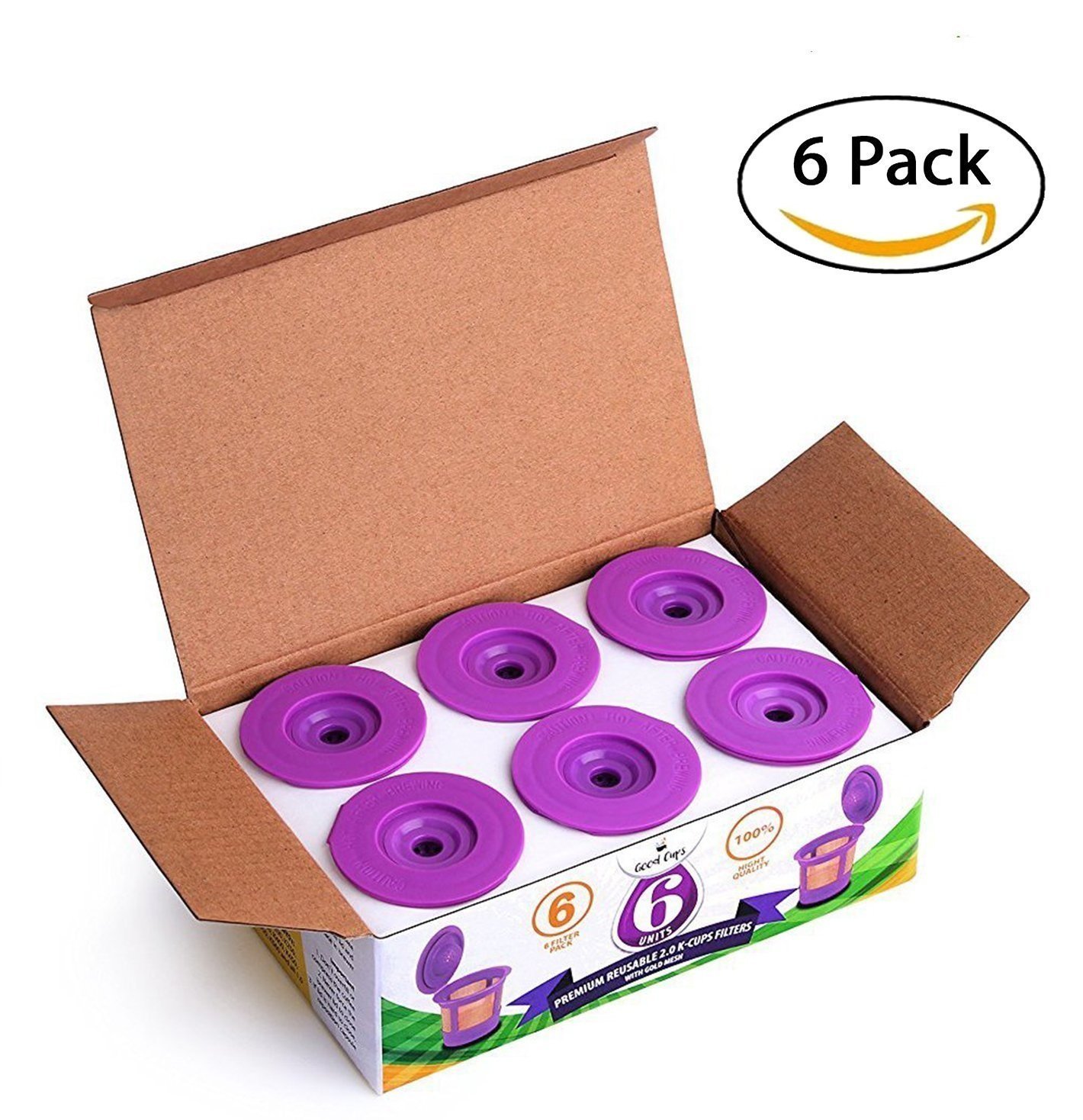 GoodCups Premium 6 Reusable Refillable KCups K Cup Accessories