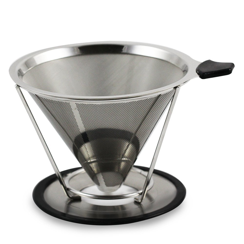 Lindo 4 Cup Stainless Steel Pour Over Coffee Filter free image download
