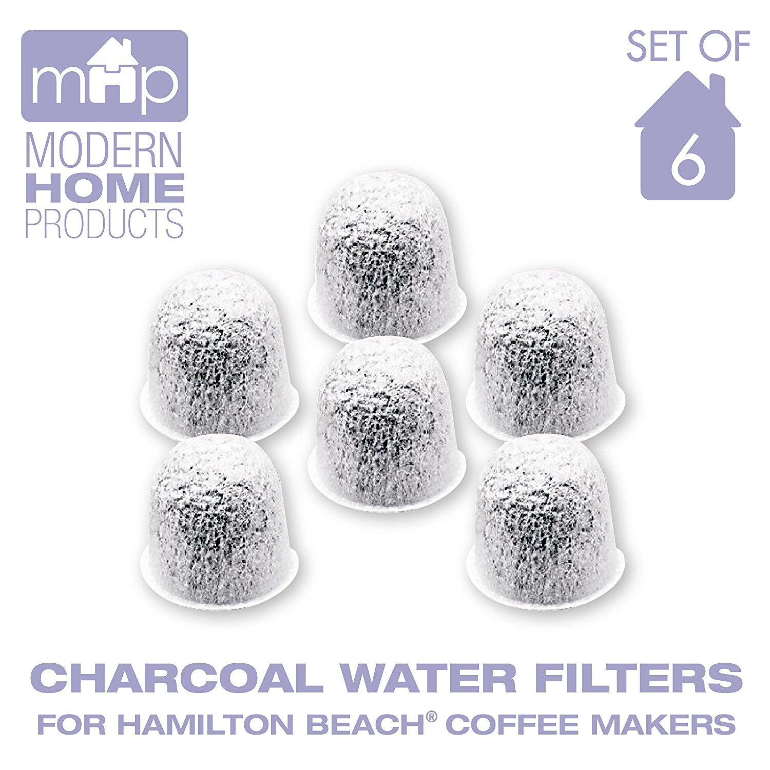 Charcoal Water Coffee Filter Cartridges, Replaces Hamilton Beach Water