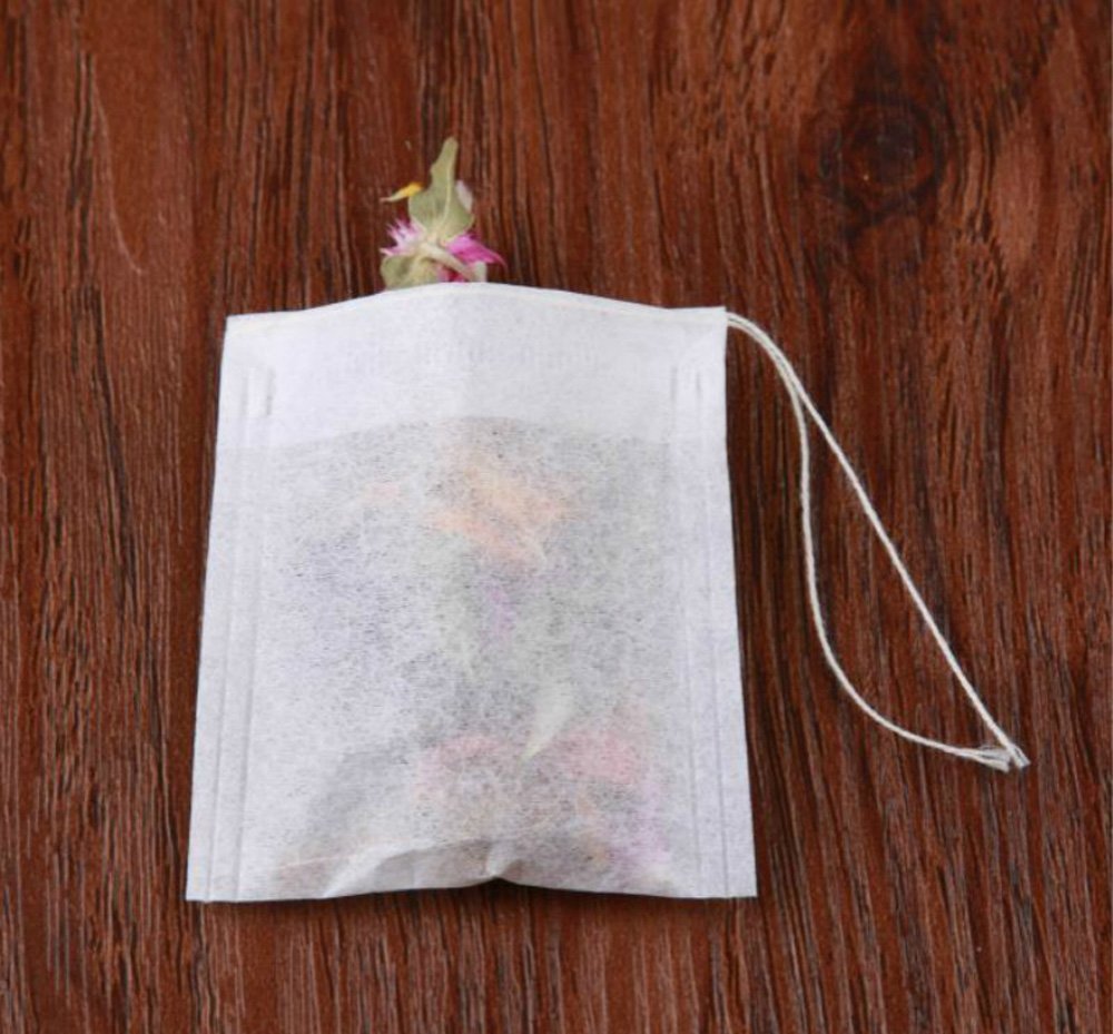 Pack of 100pcs Disposable Empty String Drawstring Tea Dregs Filter