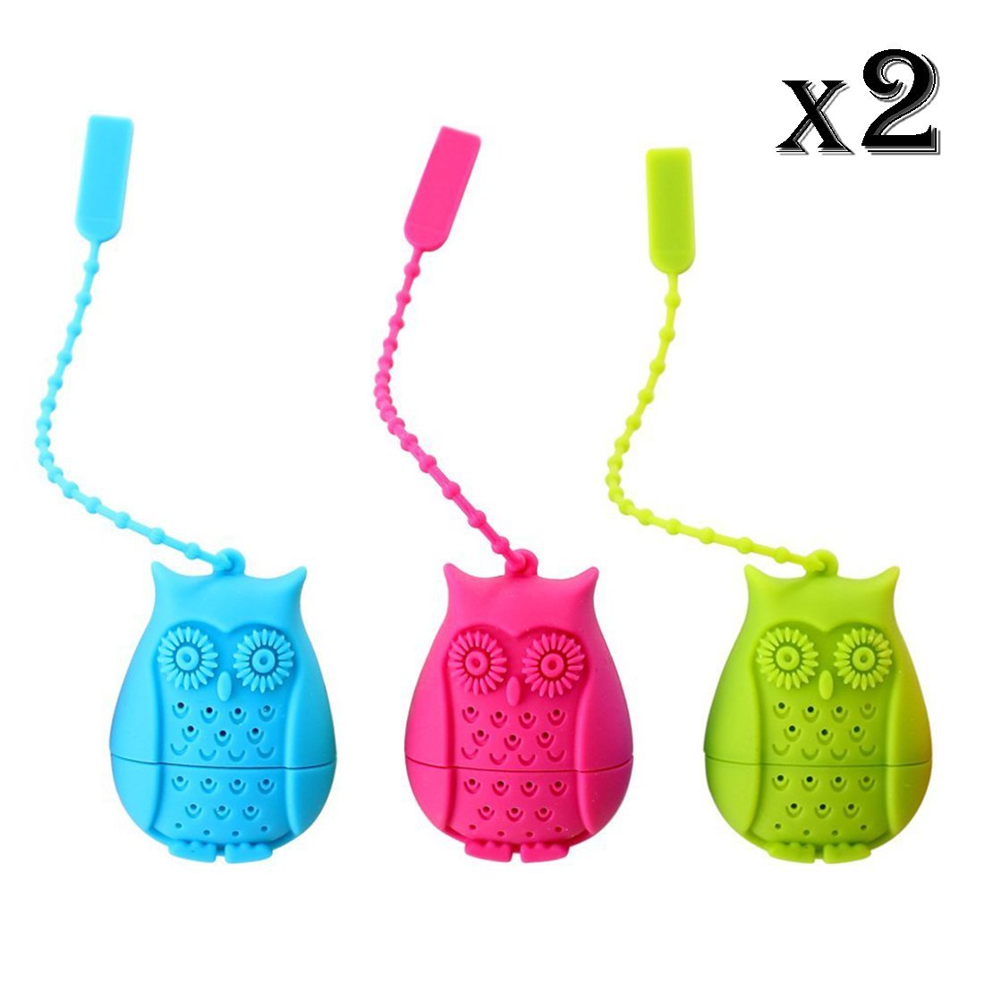 HK Goods Loose Leaf Owl Tea infuser Best Silicone strainer Funny