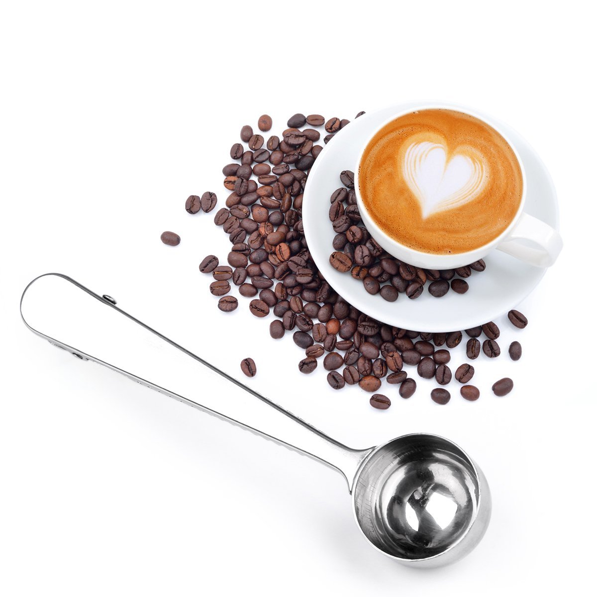 Delidge Coffee Scoop/Spoon with Bag Clip, Stainless Steel Measuring