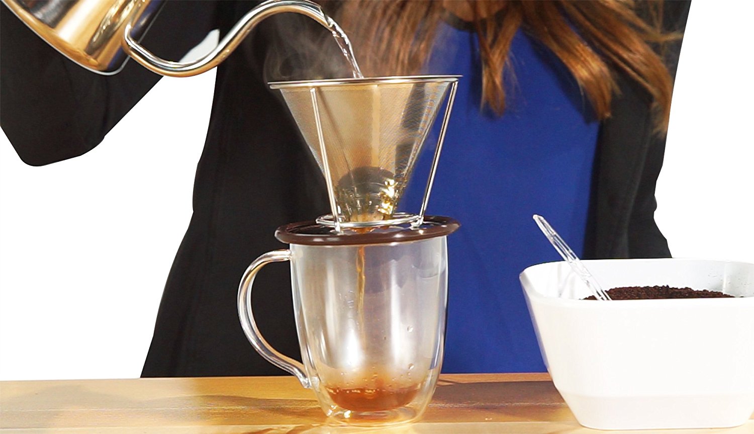 Lindo 4 Cup Stainless Steel Pour Over Coffee Filter N5 free image download