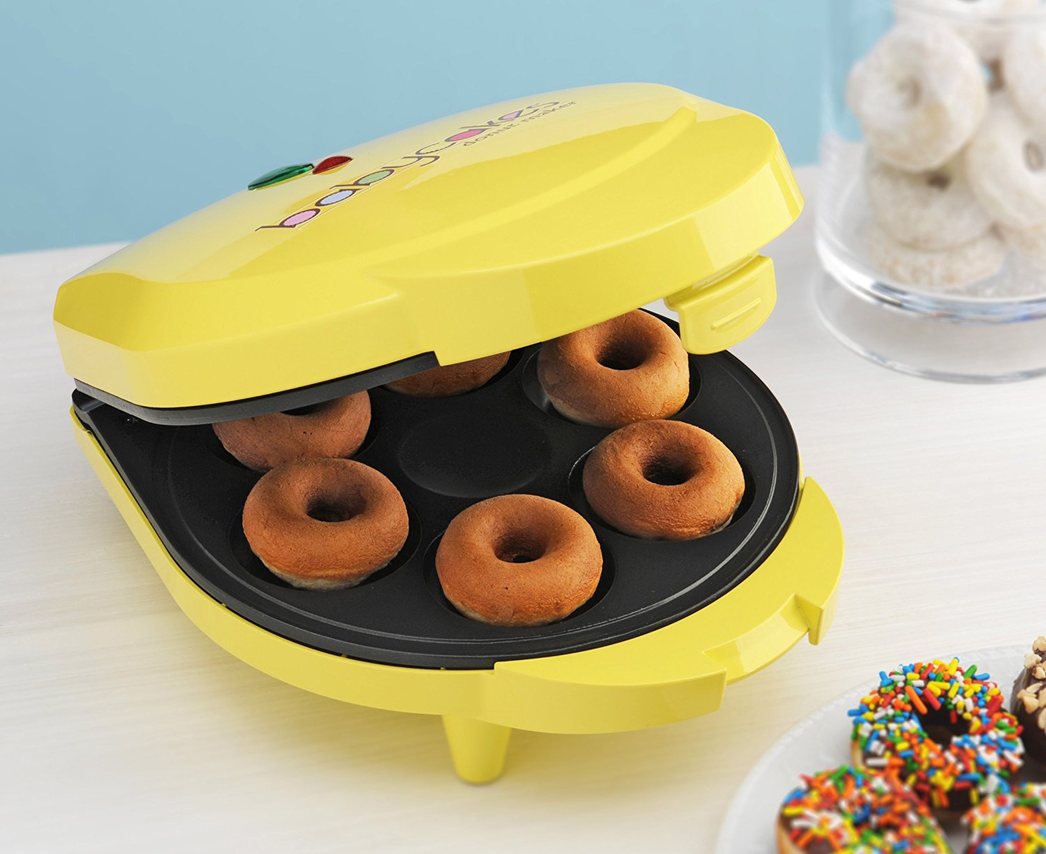 Babycakes DN6 Mini Doughnut Maker, Yellow, 6 Donut N2 free image download
