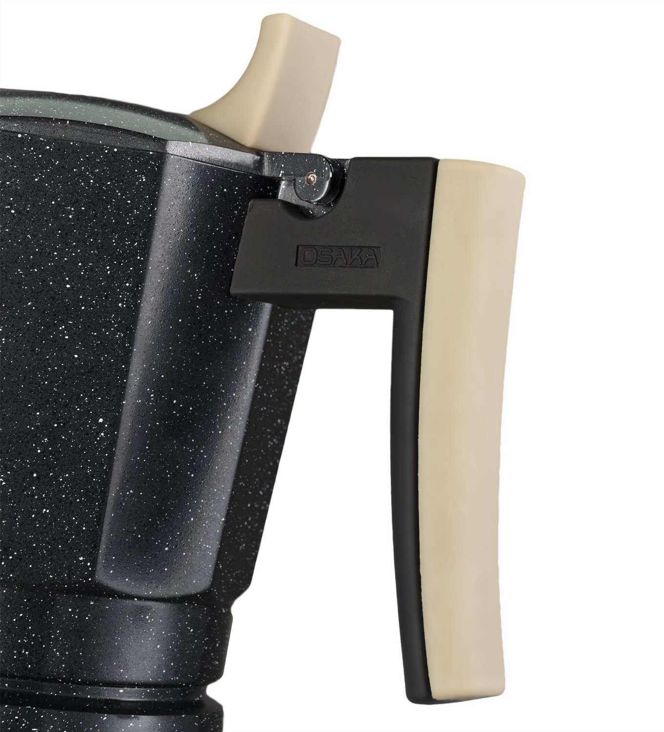 Osaka Stovetop Espresso Maker Aluminum with Marbled Coating, Stove