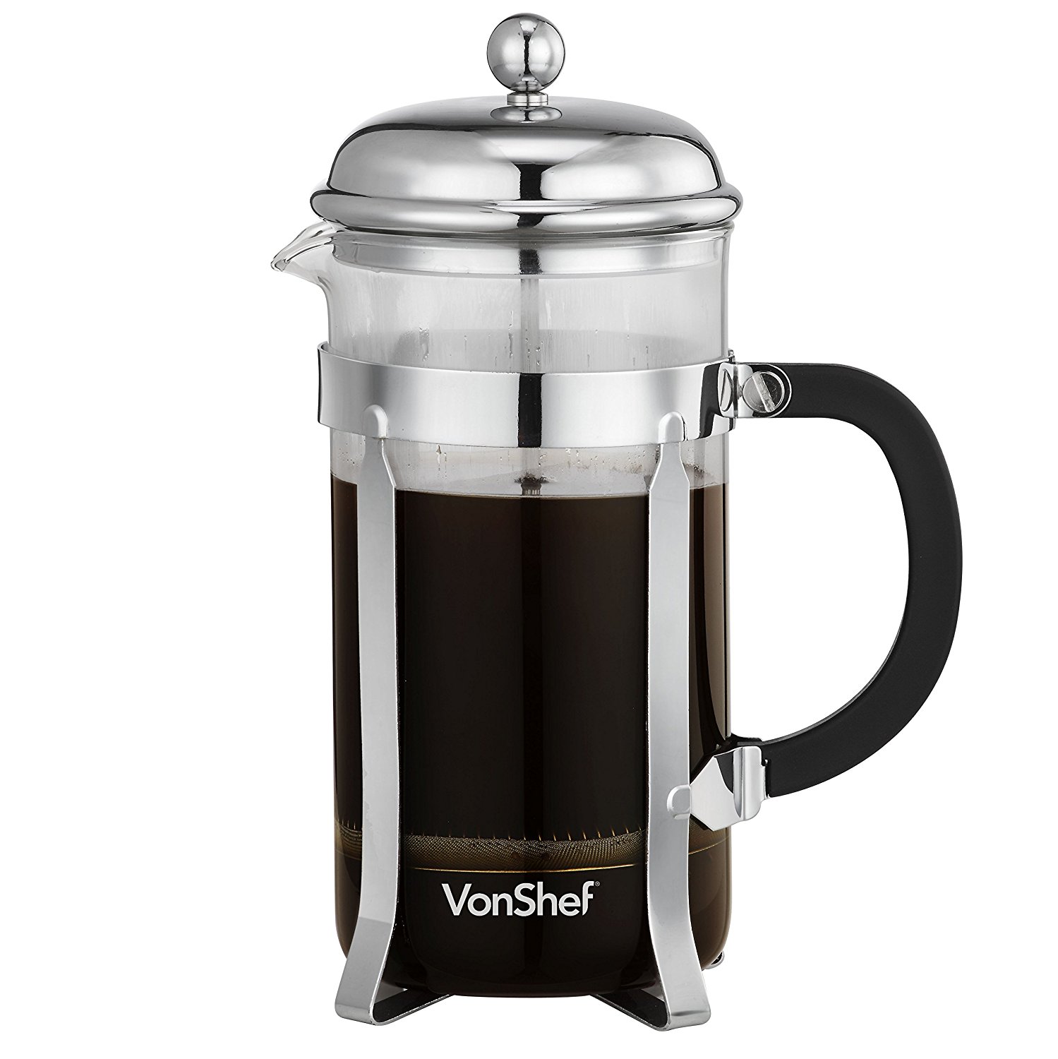 VonShef 12 Cup 48Oz Glass French Press Cafetiere Coffee Maker N10 free