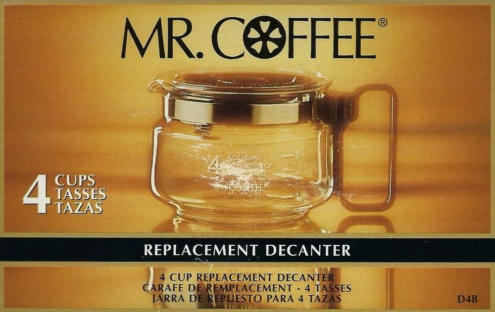 MR. COFFEE 4 CUP REPLACEMENT DECANTER BROWN HANDLE AND LID free image download