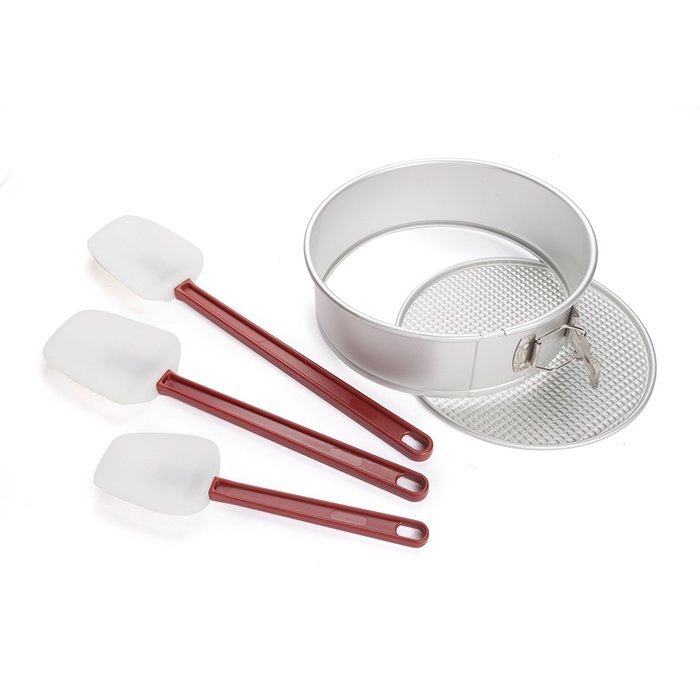 FortheChef's 9" Hard Anodized Aluminum NonStick Springform Pan with 3