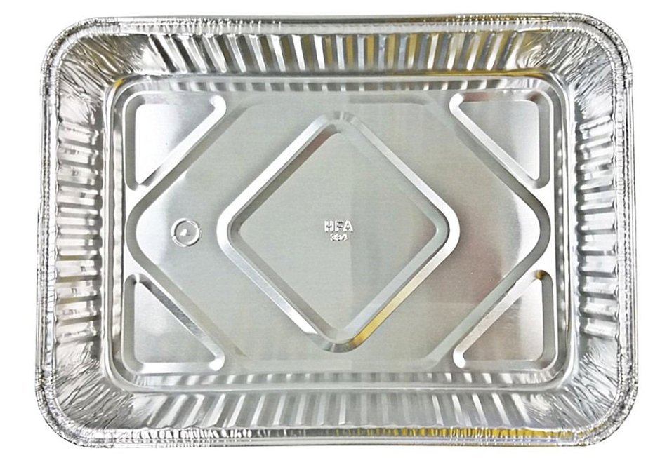 HandiFoil 13" x 9" Oblong Aluminum Foil Disposable Cake Pan REF