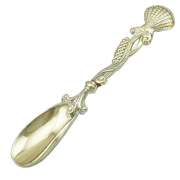 OUM0SI 3Pcs/lot Vintage Alloy Carved Coffee Spoon Metal Cutlery Dessert Spoons (Fish Red Bronze