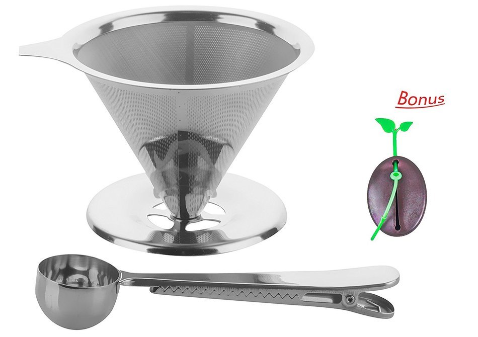 Supreme Stainless Steel Pour Over Coffee DripperReusable Coffee Filter