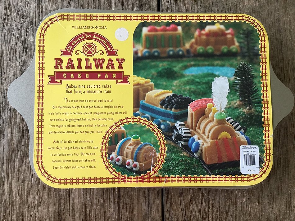 William Sonoma Nordic Ware Railway Train Cake Muffin Pan free image