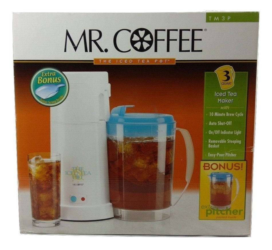Mr. Coffee 3 Quart Iced Tea Maker TM3P w/ Bonus Pitcher (Aqua) N2 free