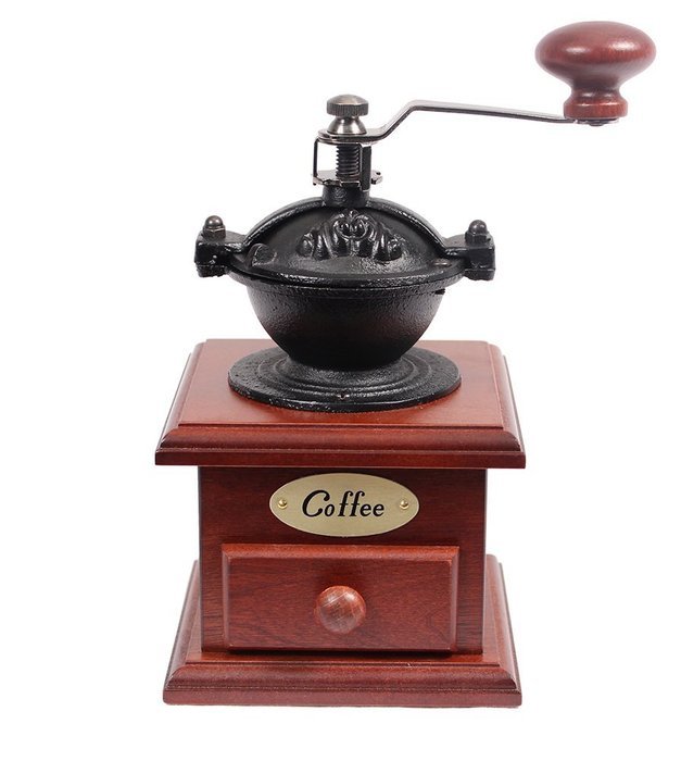 Manual Cast Iron Coffee Bean Grinder with Drawer N4 free image download