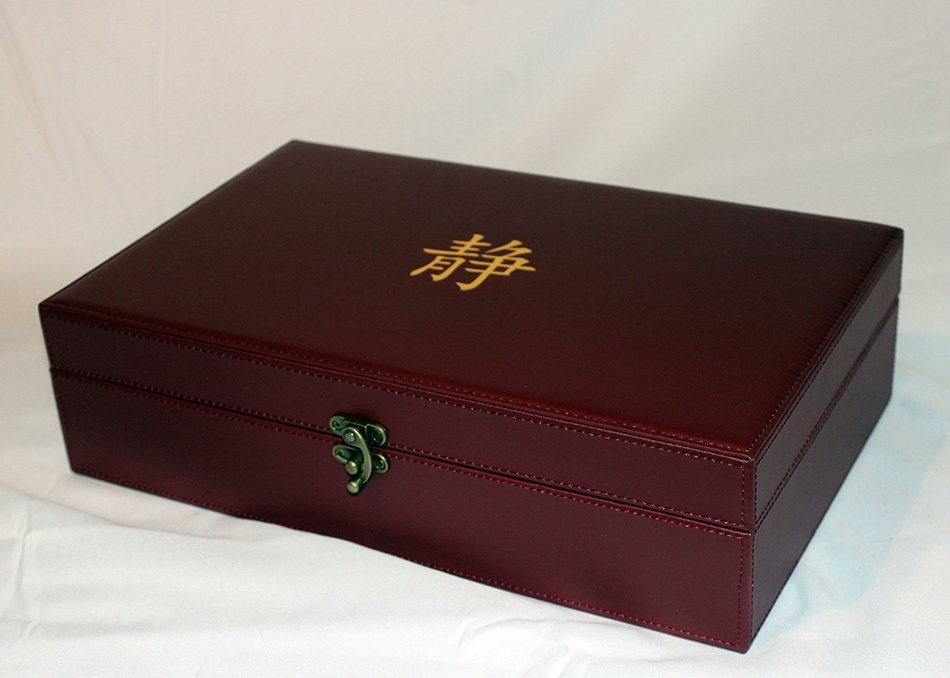 Serenity Tea Wooden and Leather Tea Box With 8 Equally Divided