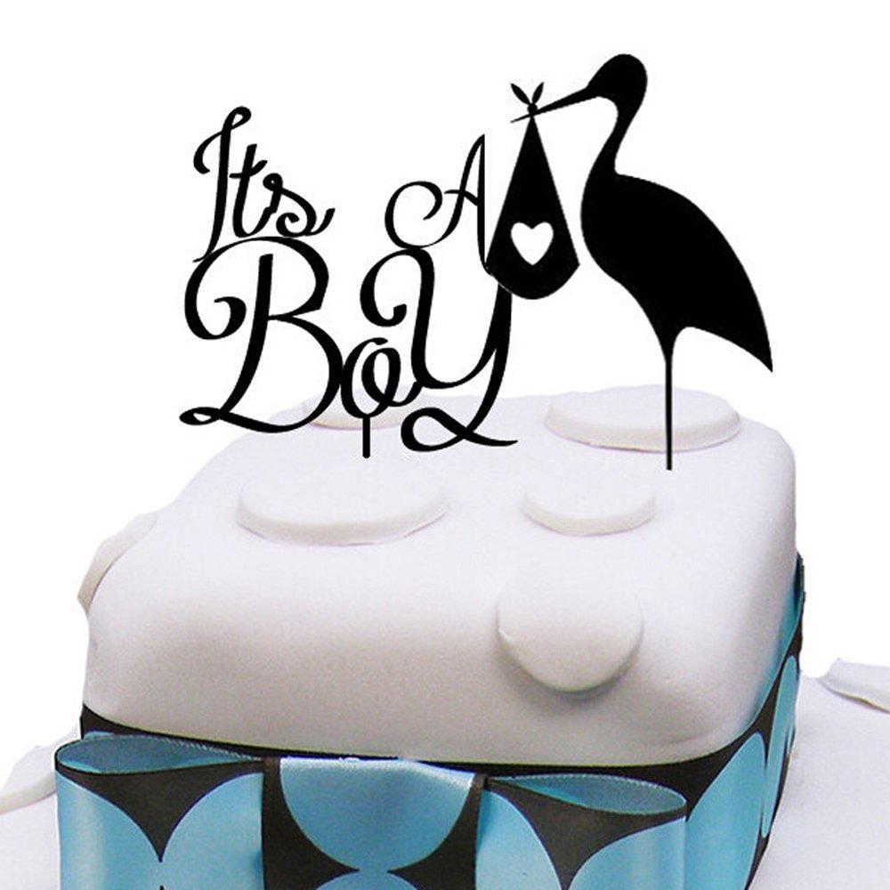 Customized Boy's Acrylic Cake Topper NonToxic Cake Topper Lovely Red