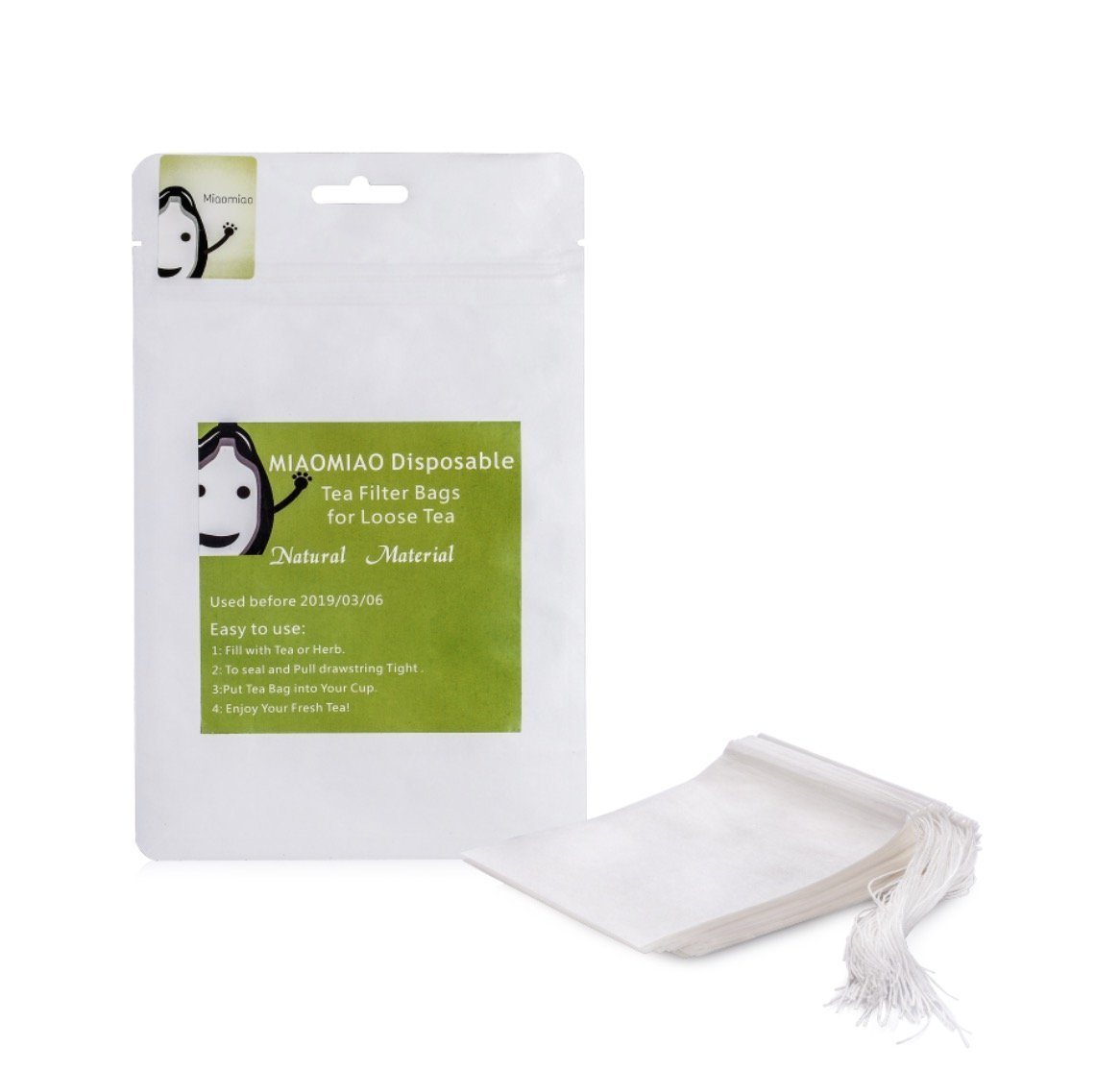 Miaomiao tea filter bags, 【safe and natural material,better leading,100