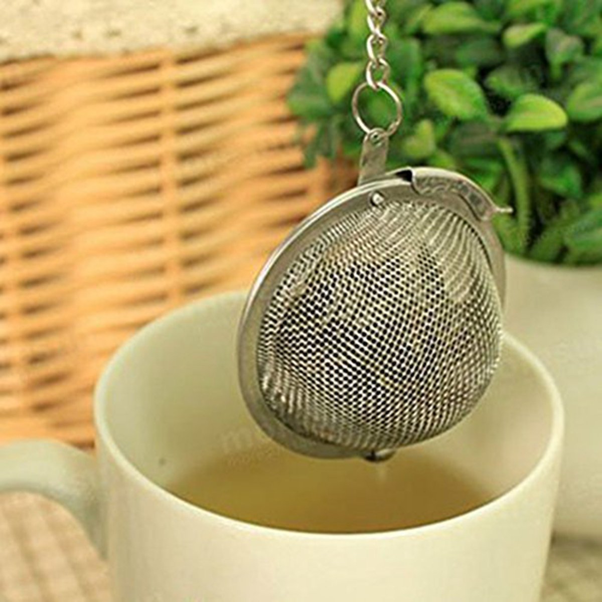 Pinovk Stainless Steel Mesh Ball Tea Leaves Infuser Strainer N3 free