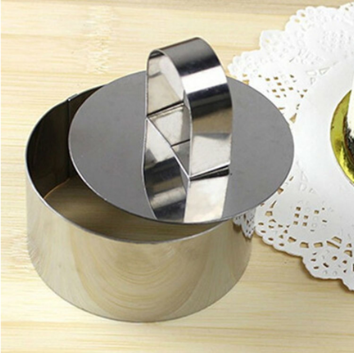 SomebinU 3 inch small mousse Cheesecake circle stainless steel cake