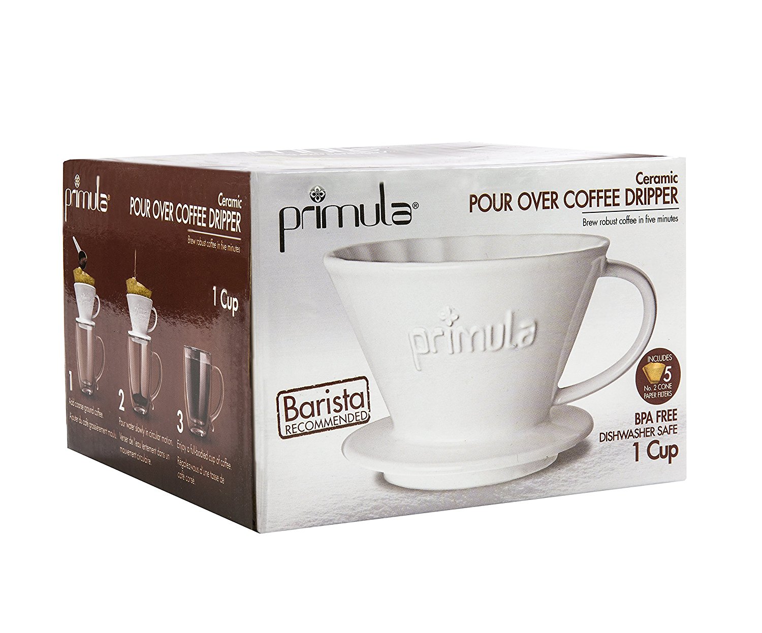 Primula Pour Over Coffee Maker For Light, NonBitter Coffee Drip