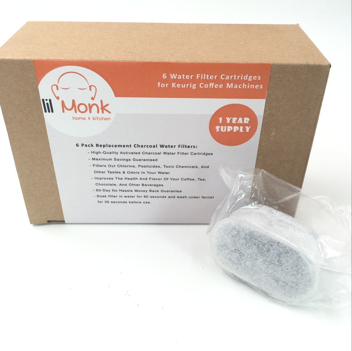 Lil Monk 6Pack Keurig Water Filter Replacement Charcoal Water Filters