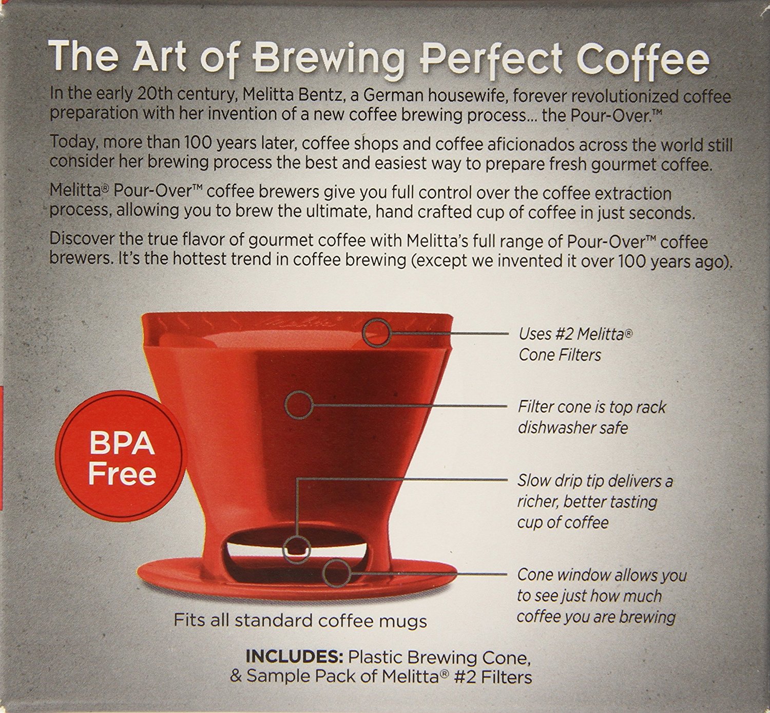 Melitta Coffee Maker, Porcelain 6 Cup Pour Over Brewer N18 free image