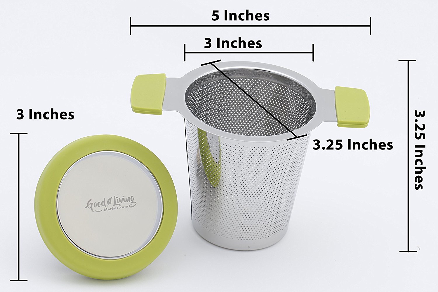 Tea Infuser with 304 Stainless Steel Extra Fine Mesh Brew, Strain