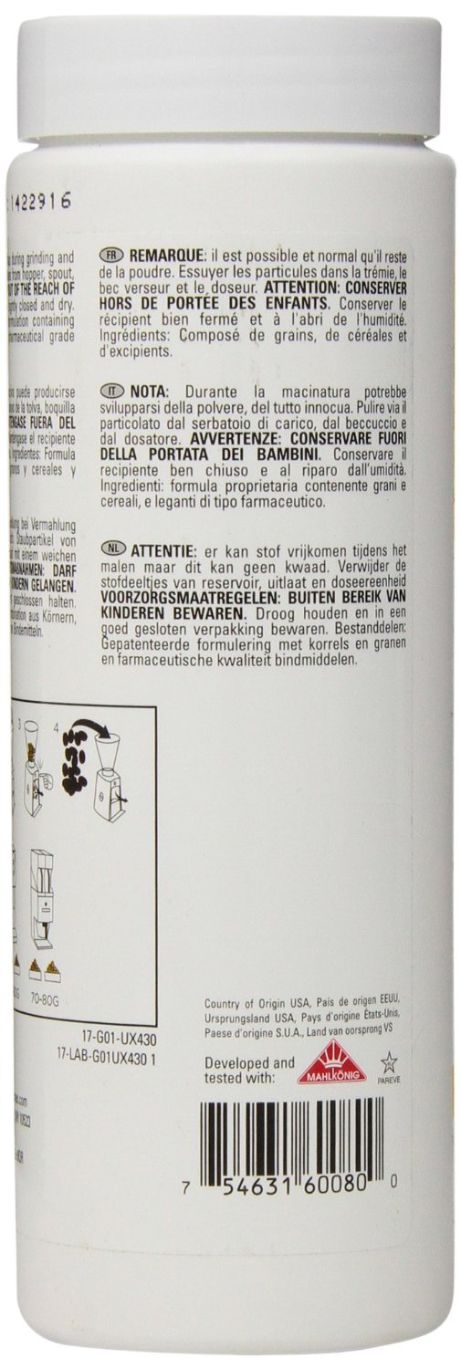 Urnex Grindz Professional Coffee Grinder Cleaning Tablets, 430 grams N2