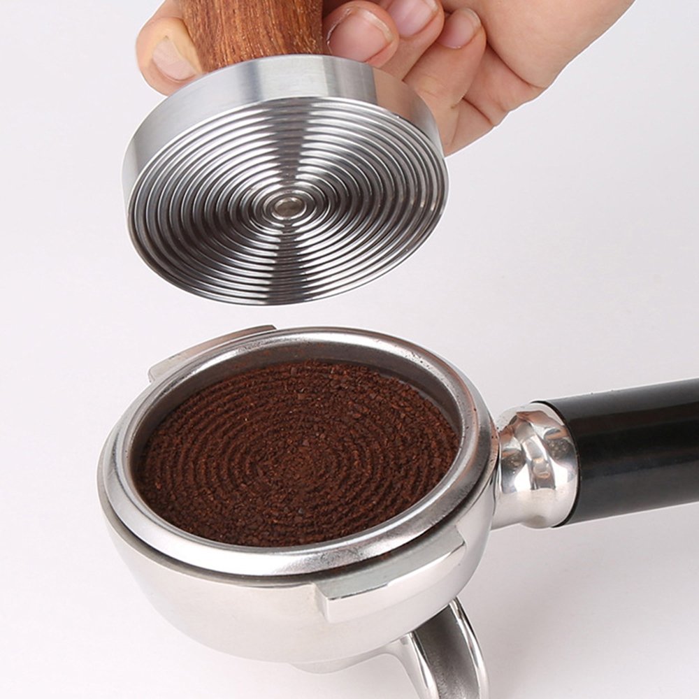 Kteam 58mm Stainless Steel Wooden Handle Coffee Tamper Barista Espresso