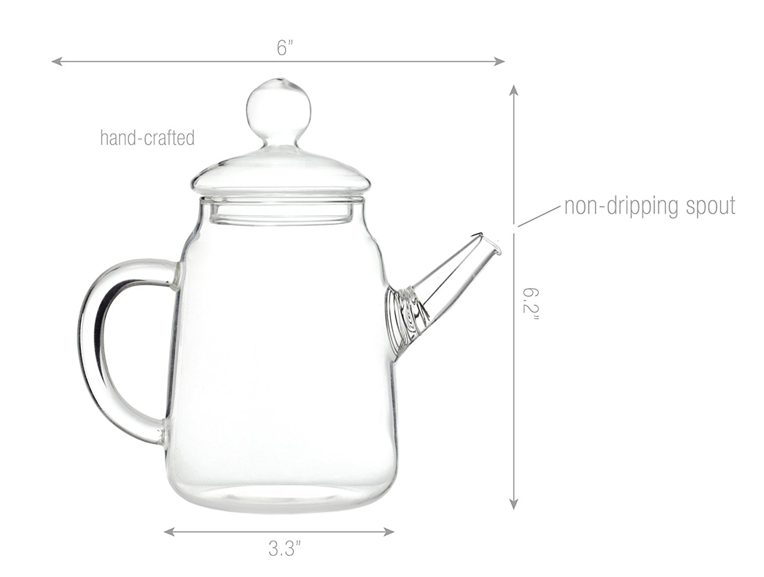 Tea gift Glass Teapot Duo, 16oz/470ml with Fab Flowering Tea (2 Blooms