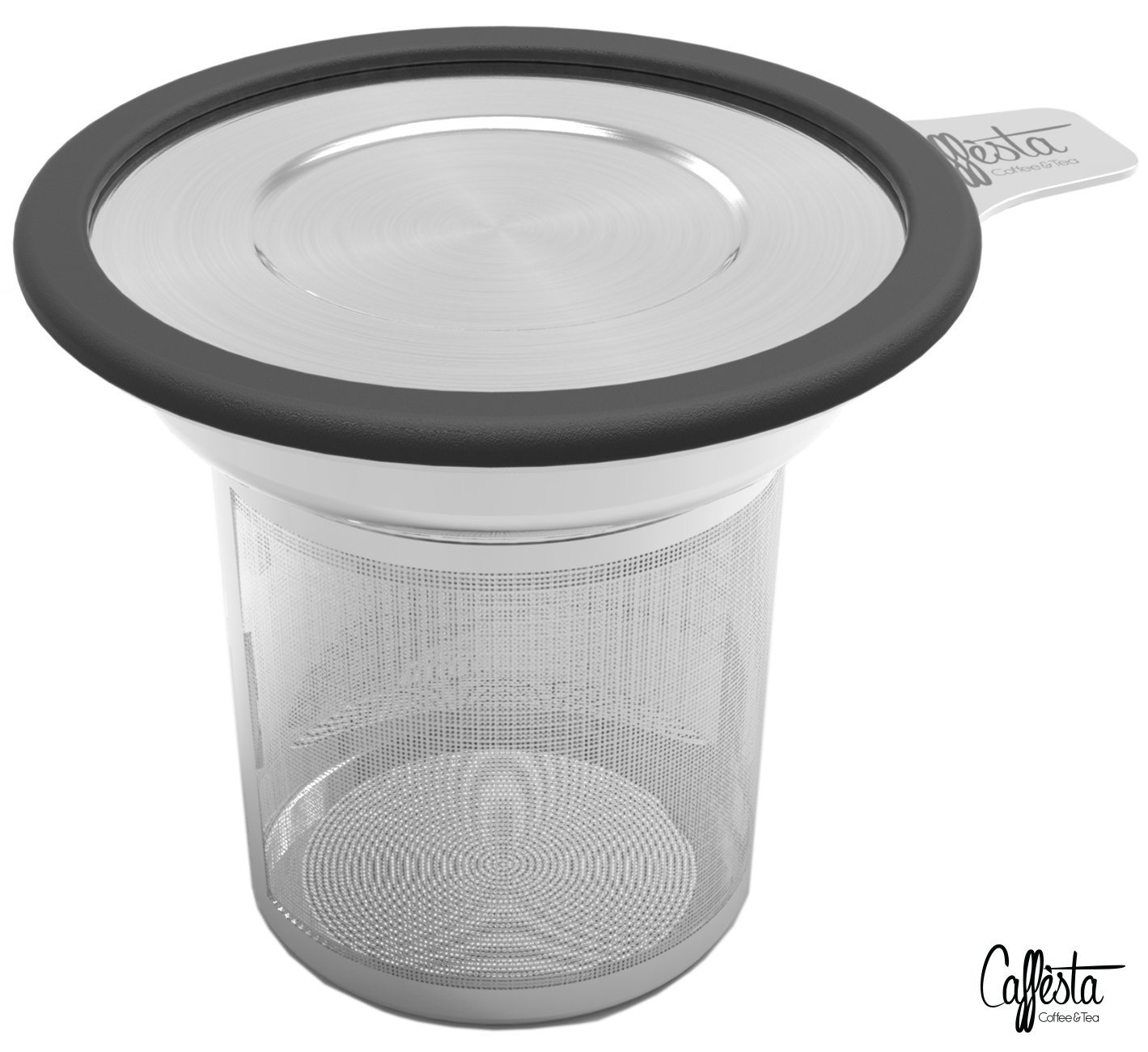 Caffèsta Stainless Steel Loose Leaf Tea Infuser with Silicone Grip Lid