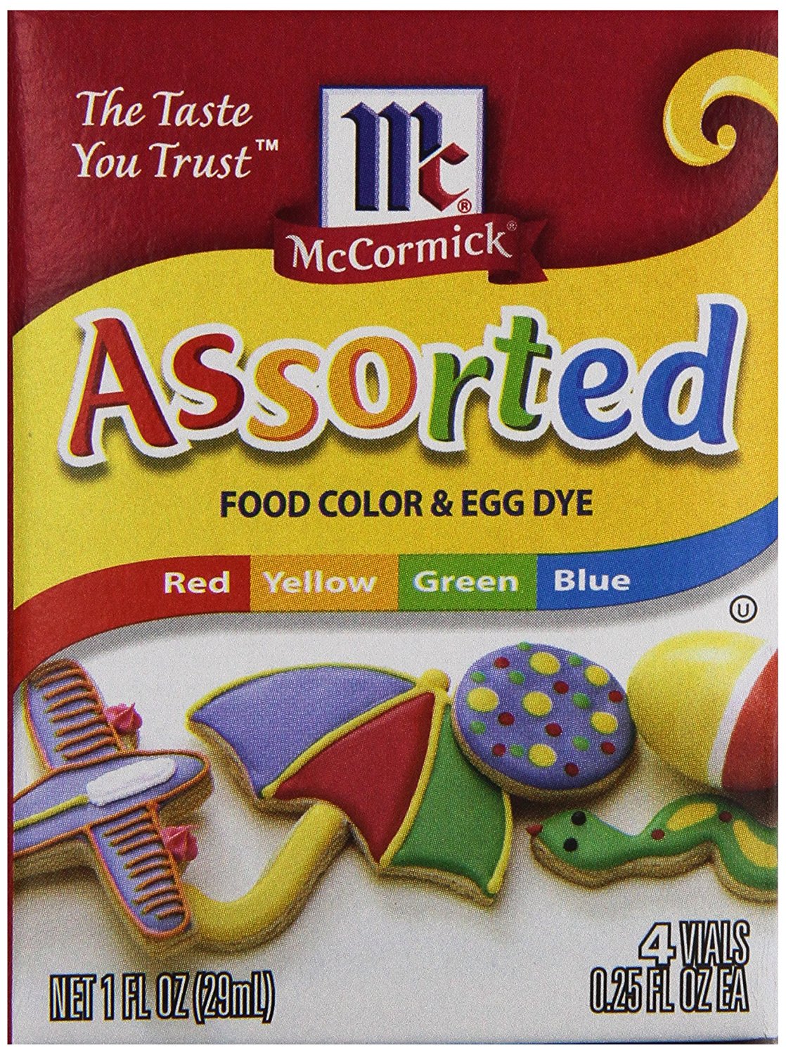 2 PACK MCCORMICK FOOD AND EGG COLORING DYE 4 Colors N5 free image