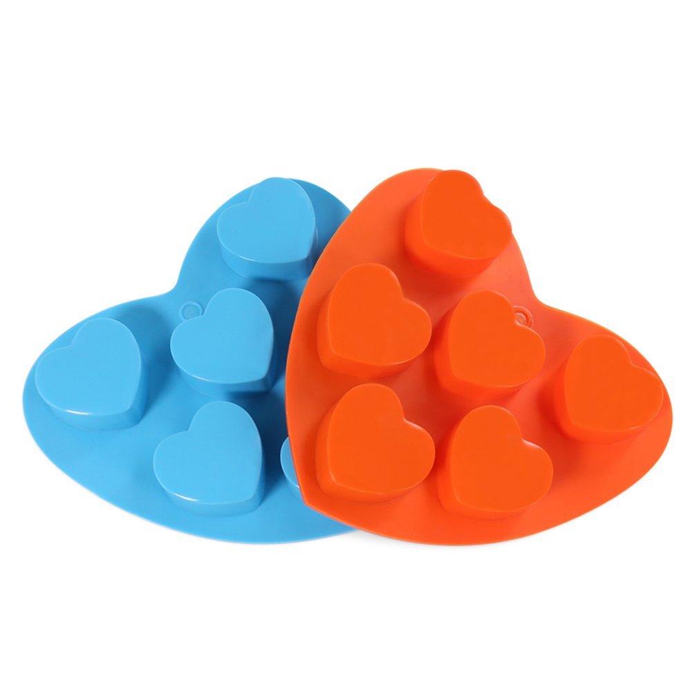Candy Making Molds, 2PCS YYP [6 Cavity Mini Love Heart Shape Mold