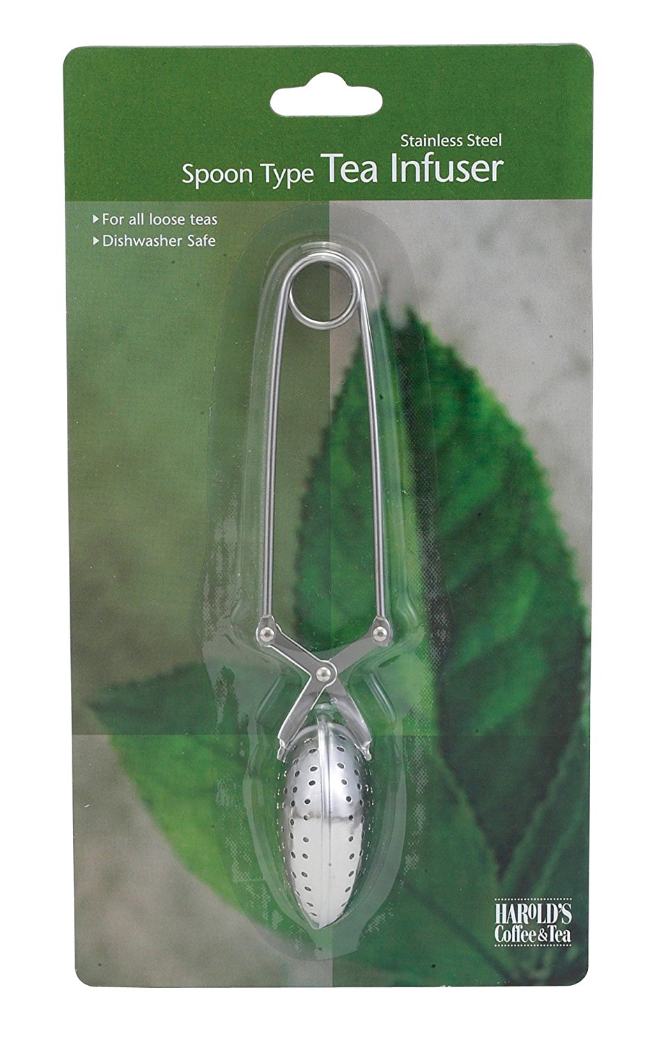 HIC Long Handle Loose Leaf Snap Tea Infuser Spoon, 18/8 Stainless Steel