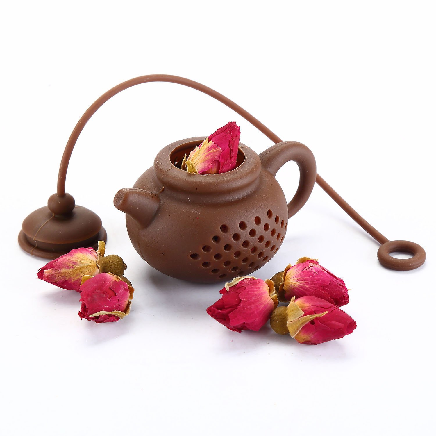 LEASEN Silicone Tea Leaf Filter Tea Infuser Tea StrainerMini Teapot