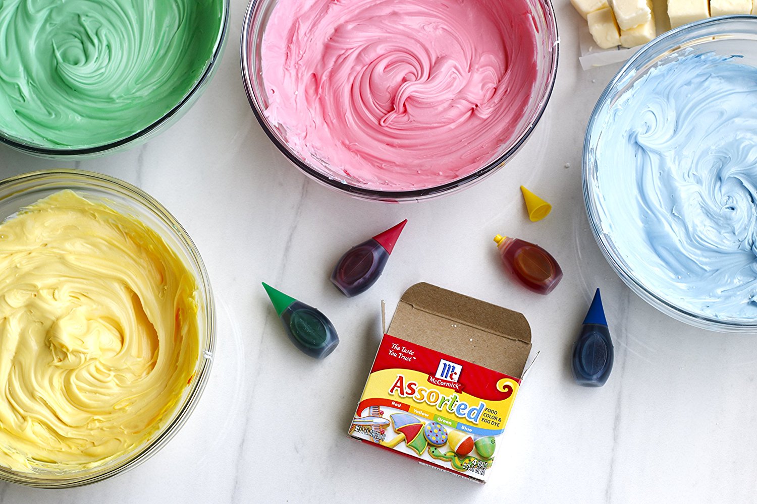 2 PACK MCCORMICK FOOD AND EGG COLORING DYE 4 Colors N8 free image