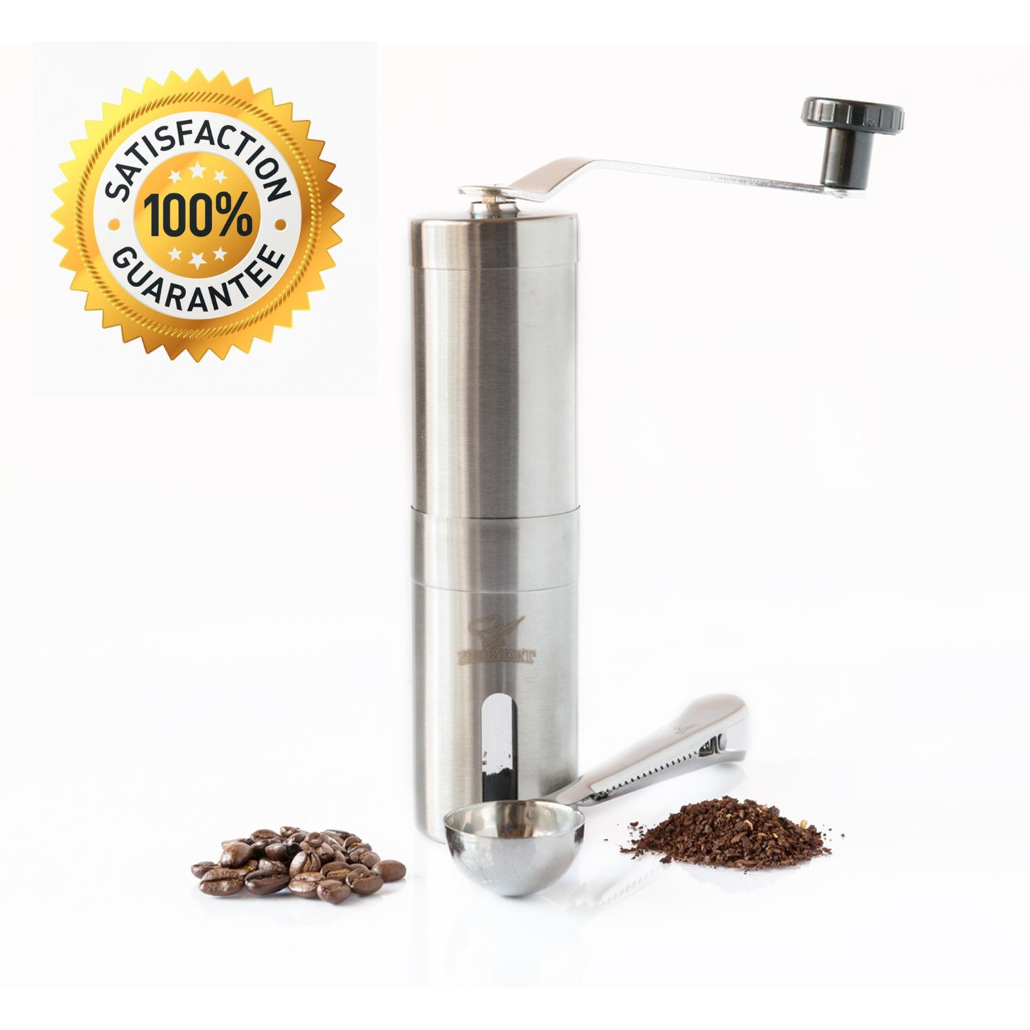 Best Manual Coffee Grinder Stainless Steel Mill, Adjustable Precision