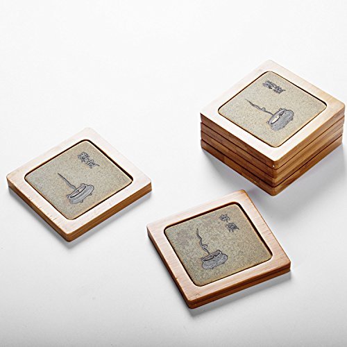 CCWY Stoneware manufacturers wholesale bamboo gongfu Tea Cup coaster