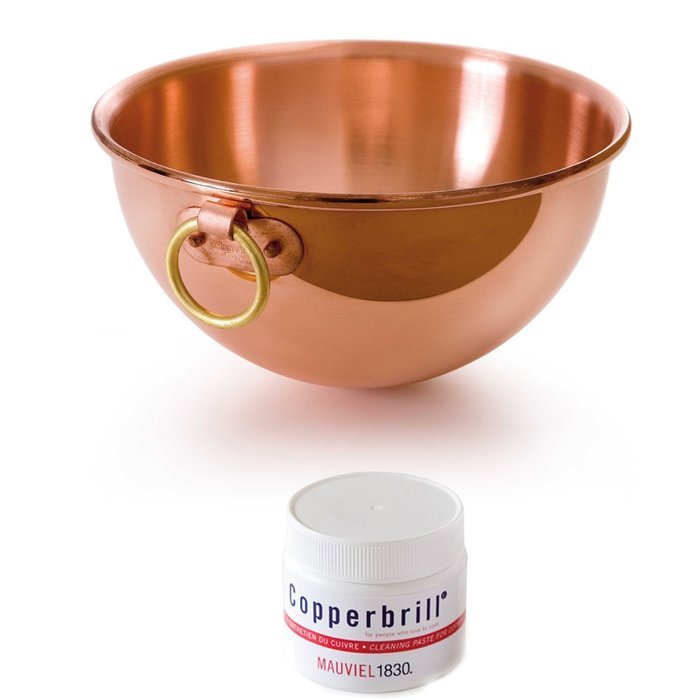 Mauviel Copper Egg White Beating Bowl w/ Copperbrill Cleaner N2 free