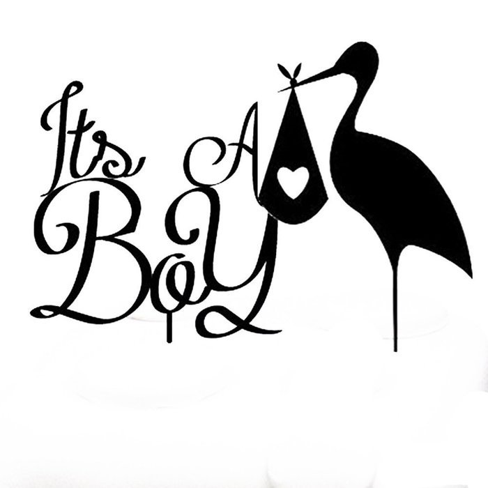 Customized Boy's Acrylic Cake Topper NonToxic Cake Topper Lovely Red