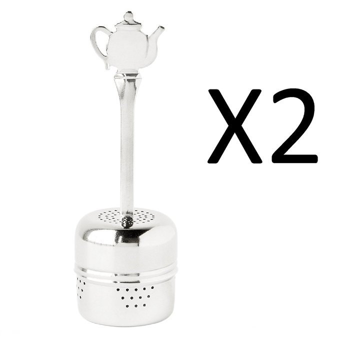 Fox Run Stainless 2tsp Tea Ball Infuser w/ Decorative Teapot Handle (2