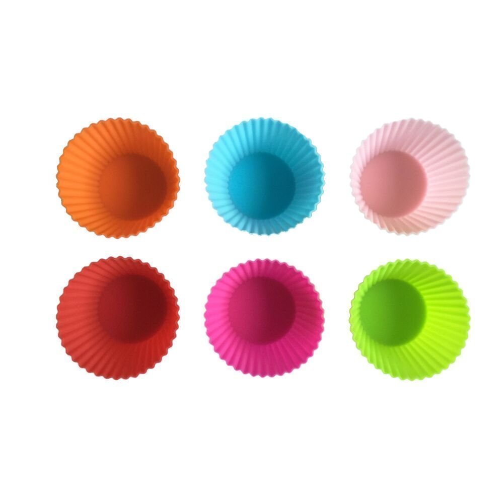 Newlemo 24 Pack Silicone Cupcake Mold Cake Muffin Mold Egg Tart Mold