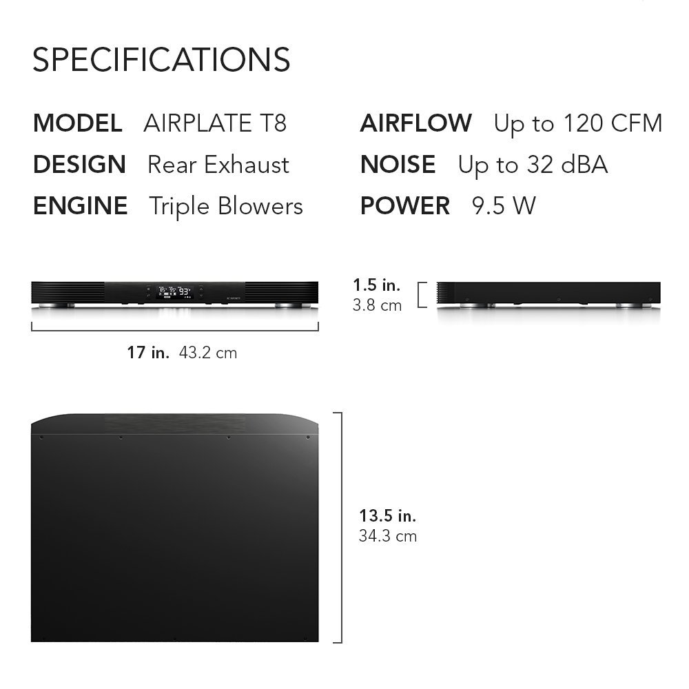 AC Infinity T8, Quiet Cooling Blower Fan System 17" for