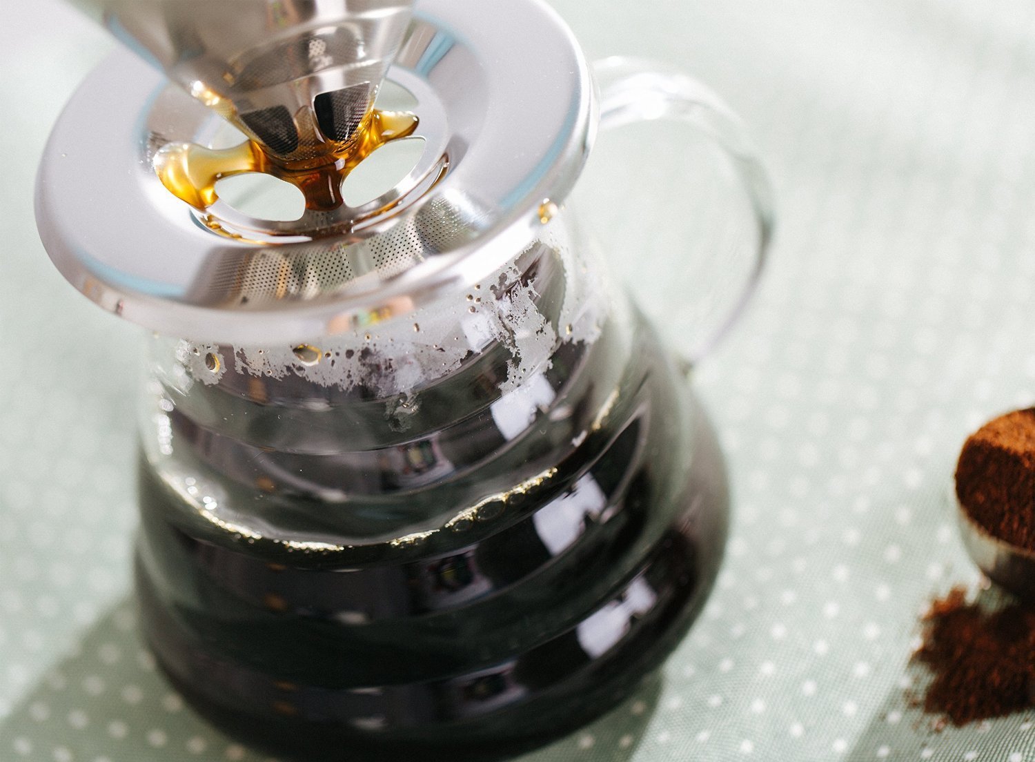 Blissful Sips Pour Over Coffee Filter (Single Cup) Stainless Steel