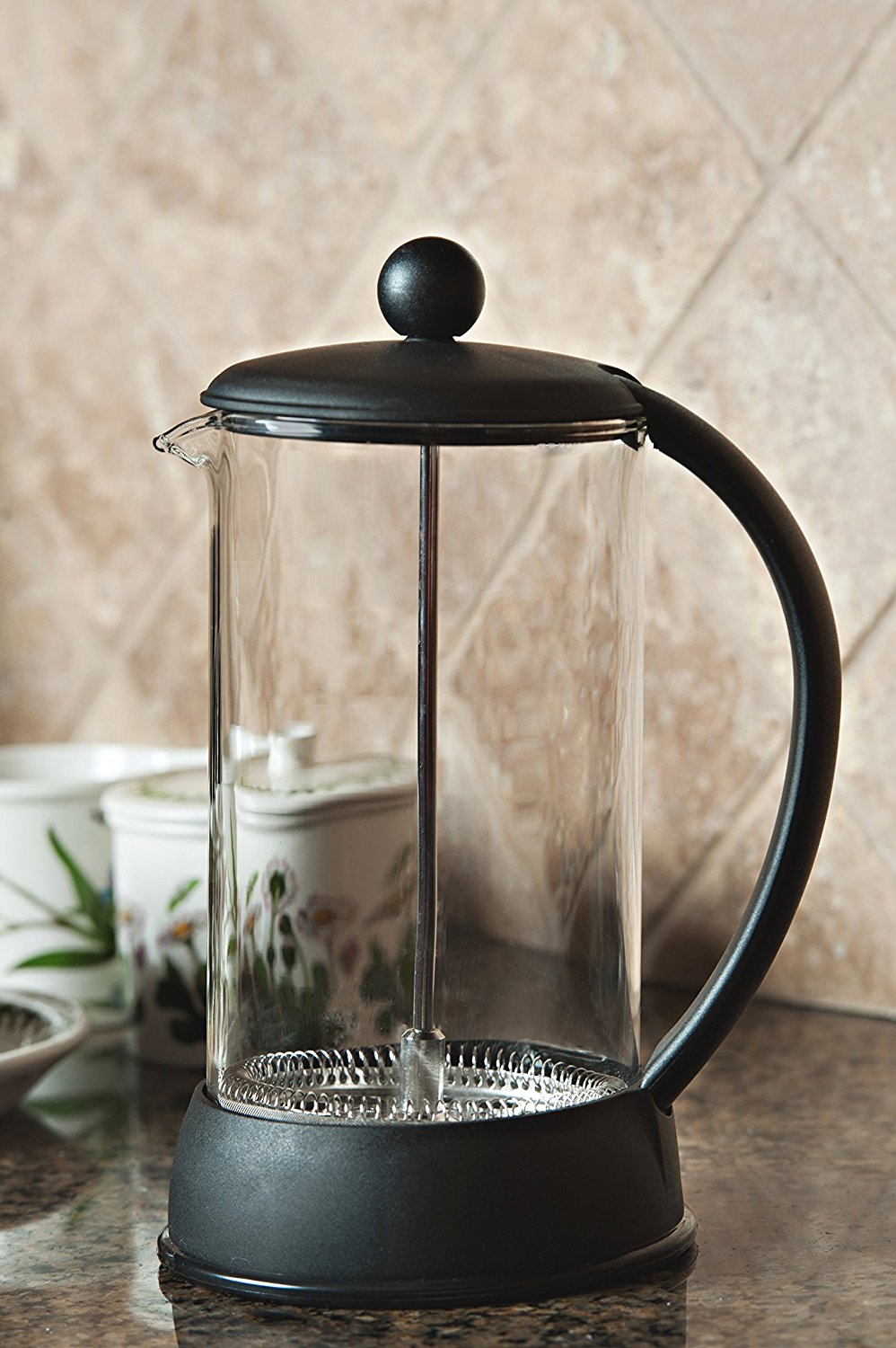 FP Coffee Maker French Press Coffee Maker w/ Glass Carafe and Sturdy