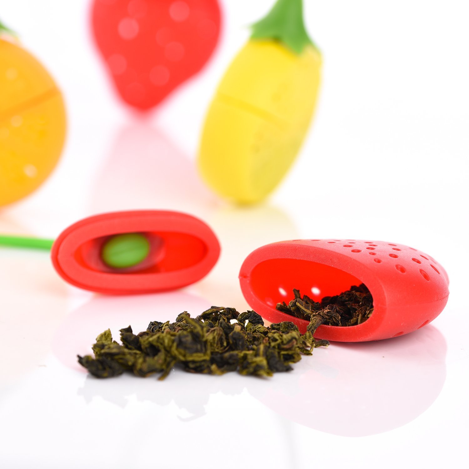 Tea Bag InfuserSenbowe™ 4 Pack Colorful Strawberry & Lemon Genuine